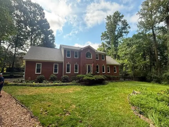 Large brick home with new seamless gutters in the Chattanooga area